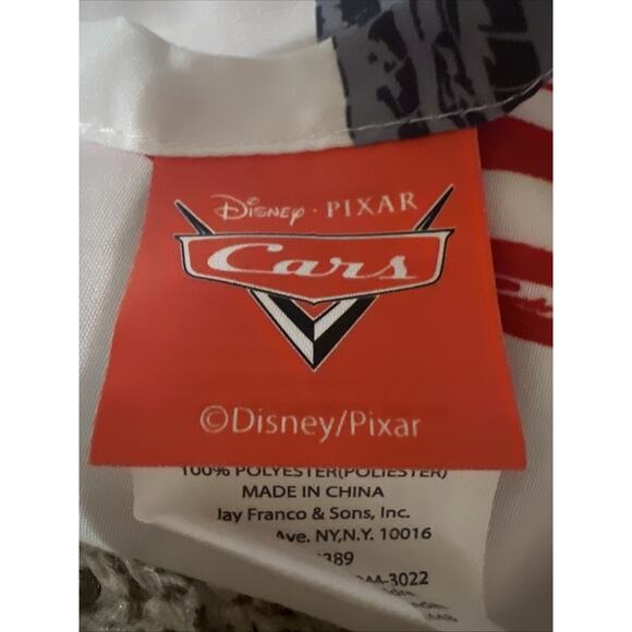 Disney Cars Lightning McQueen Red/black/Gray/White Full Size Flat Sheet - Picture 2 of 3